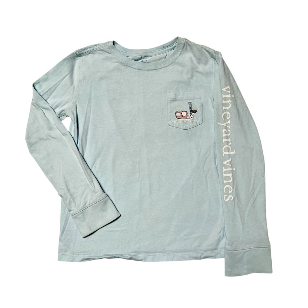 Vineyard Vines Ski Whale Pocket Tee Size 7/8